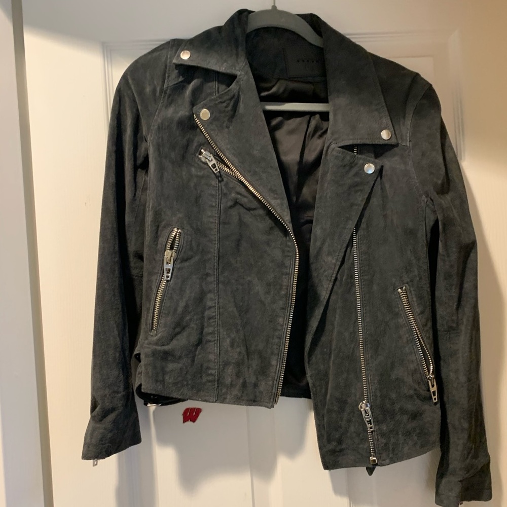 Gray suede jacket